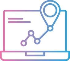 GPS Navigation Line Gradient Icon Design vector