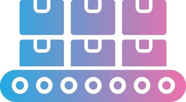 Conveyor Glyph Gradient Icon Design vector