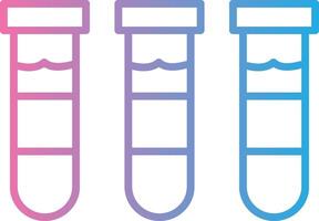 Test Tube Line Gradient Icon Design vector