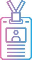 Employee badge Line Gradient Icon Design vector