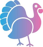 Turkey Glyph Gradient Icon Design vector