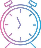 Alarm Clock Line Gradient Icon Design vector