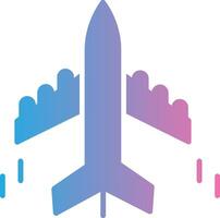 Plane Glyph Gradient Icon Design vector