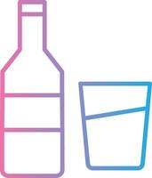 Wine Line Gradient Icon Design vector