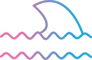 Ocean Waves Line Gradient Icon Design vector