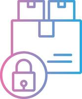 Delivering Protection Line Gradient Icon Design vector