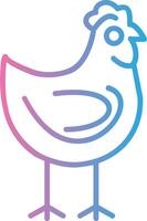 Chicken Line Gradient Icon Design vector