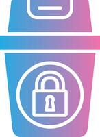 Recycle Bin Glyph Gradient Icon Design vector