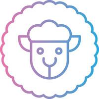 Sheep Line Gradient Icon Design vector