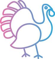 Turkey Line Gradient Icon Design vector