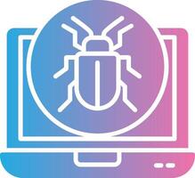 Bug Glyph Gradient Icon Design vector