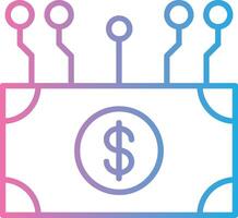 Electronic Money Line Gradient Icon Design vector