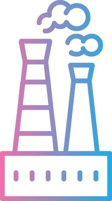 Pollution Line Gradient Icon Design