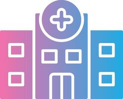 Hospital Glyph Gradient Icon Design vector