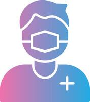 Surgeon Glyph Gradient Icon Design vector