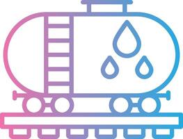 petróleo tanque línea degradado icono diseño vector