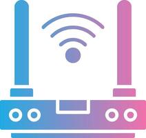 Router Glyph Gradient Icon Design vector