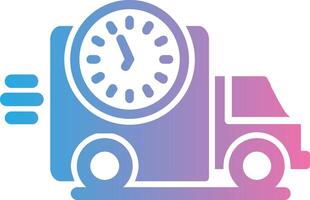Delivery Time Glyph Gradient Icon Design vector