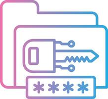 Encryption Line Gradient Icon Design vector