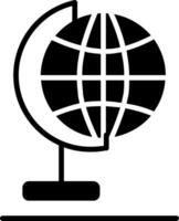 Globe Glyph Icon Design vector