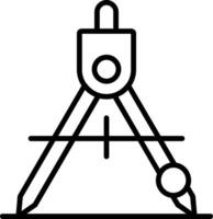 Compass Line Icon Design vector