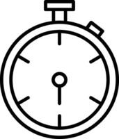 Stopwatch Line Icon Design vector