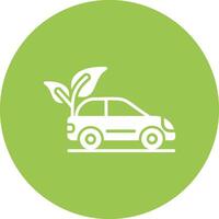 Eco Car Glyph Multi Circle Icon vector