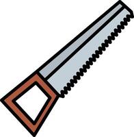 Hand Saw Line Filled Icon vector