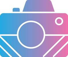 Camera Glyph Gradient Icon Design vector