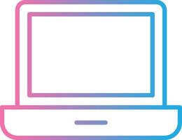 Laptop Line Gradient Icon Design vector