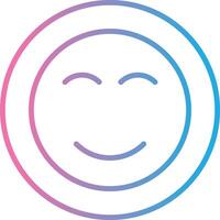 Smile Line Gradient Icon Design vector