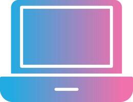 Laptop Glyph Gradient Icon Design vector