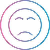 Sad Face Line Gradient Icon Design vector