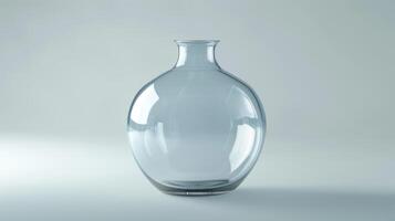 Elegant Glass Vase White Background photo