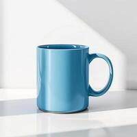 Blue Ceramic Coffee Mug photo