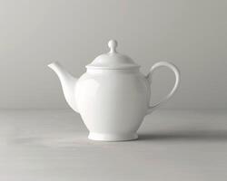 Classic White Porcelain Teapot photo