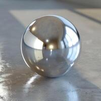 Glass Sphere On Concrete photo