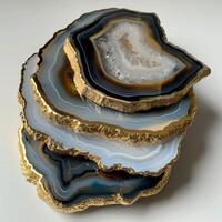 Elegant Agate Stone Slices photo