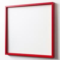 Red Frame Perspective on White Wall photo