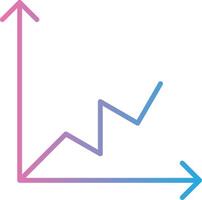 Line Gradient Multi Circle Graph Line Gradient Icon Design vector