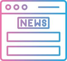 News Feed Line Gradient Icon Design vector