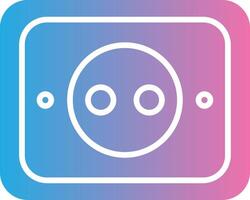 Socket Glyph Gradient Icon Design vector