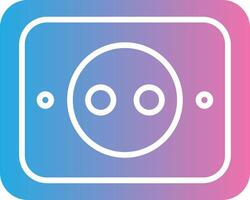 Socket Glyph Gradient Icon Design vector