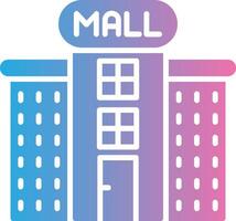 Shopping Mall Glyph Gradient Icon Design vector