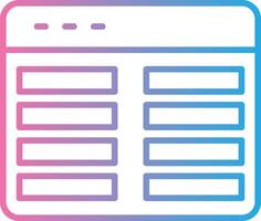 Web Programming Line Gradient Icon Design vector