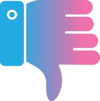 Dislike Glyph Gradient Icon Design vector