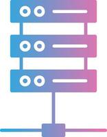 Server Glyph Gradient Icon Design vector