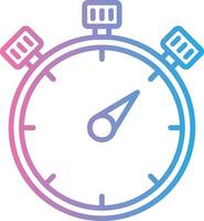 Stopwatch Line Gradient Icon Design vector
