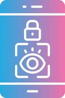 Eye Scanner Glyph Gradient Icon Design vector