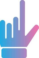 Pointing Hand Glyph Gradient Icon Design vector